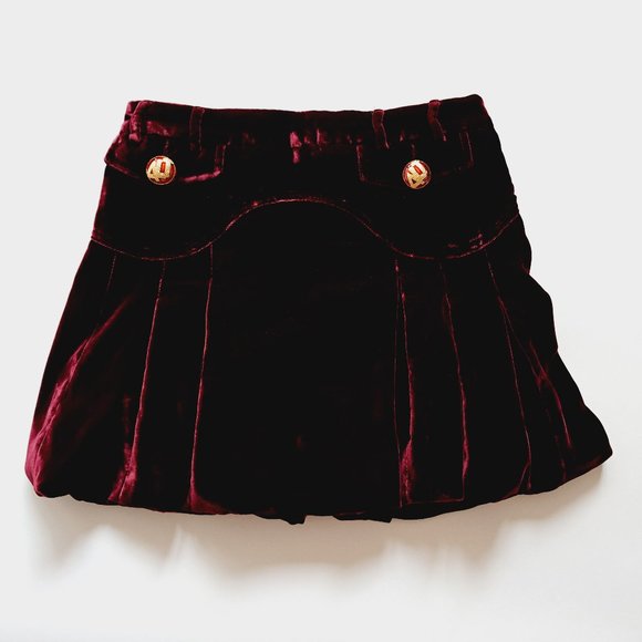 Dolce & Gabbana Brown Velvet Short Skirt Size S